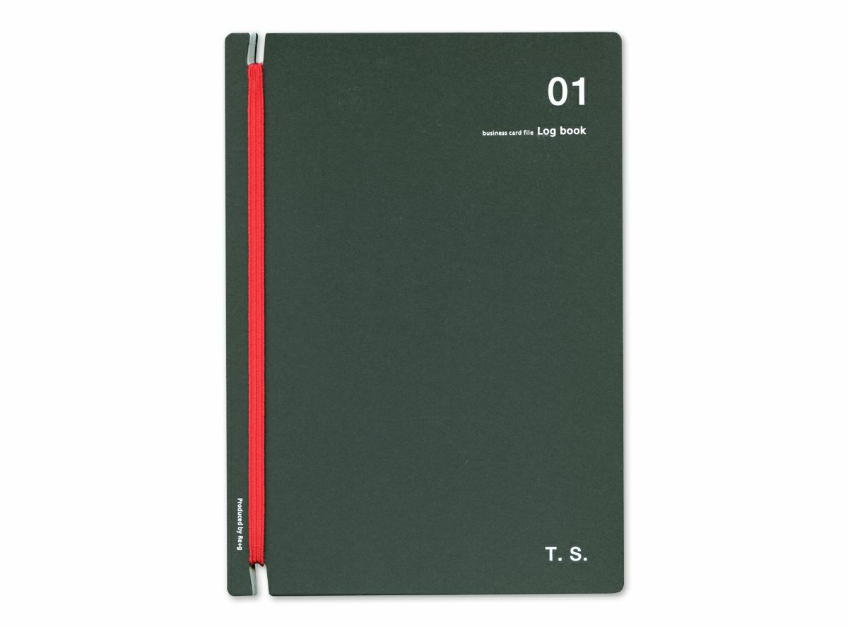 〈名入れ〉名刺ファイルLogbook【黒】