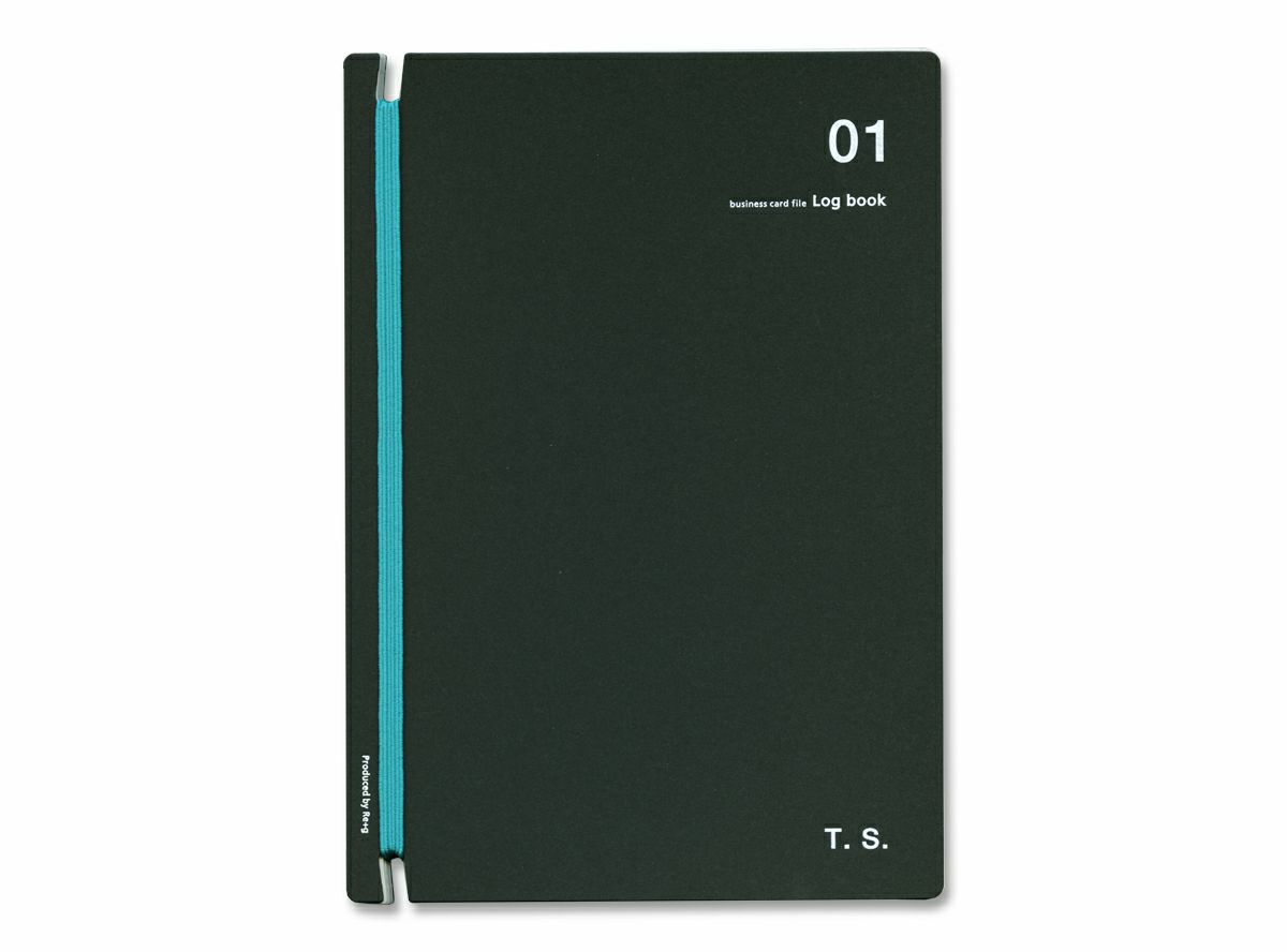 〈名入れ〉名刺ファイルLogbook【黒】