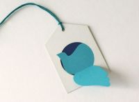 Happy Bird Greeting tag