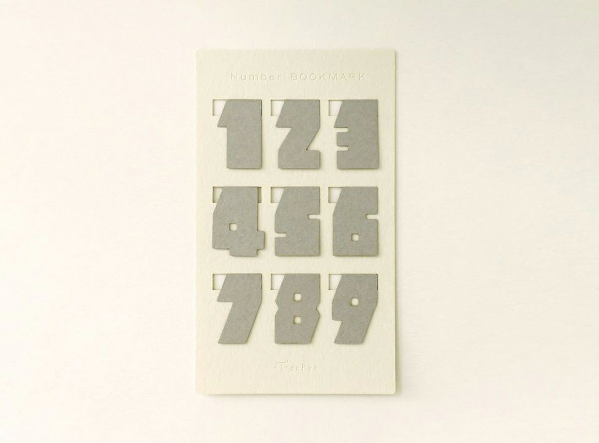 Number BOOKMARK/グレー