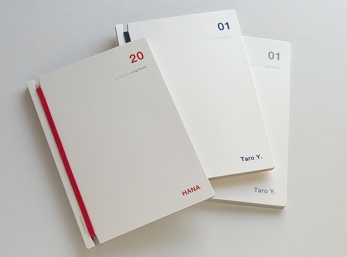 〈名入れ〉名刺ファイルLogbook【白】