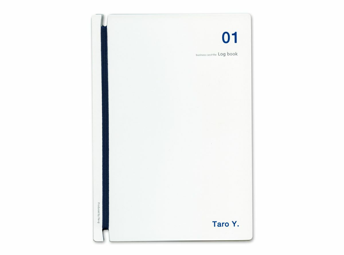 〈名入れ〉名刺ファイルLogbook【白】