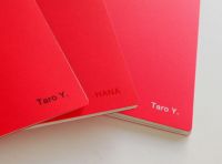 〈名入れ〉名刺ファイル Log book【赤】