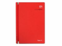 〈名入れ〉名刺ファイル Log book【赤】