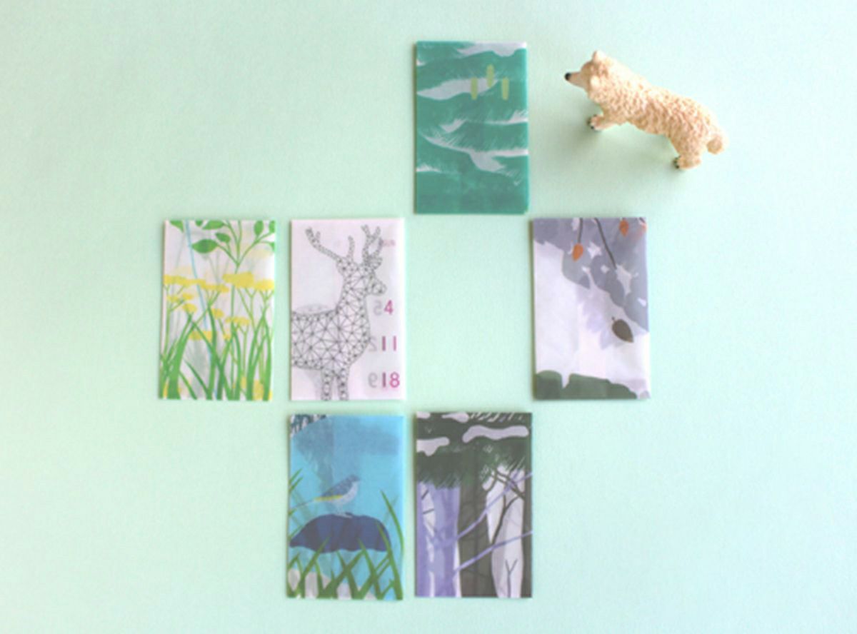 グラシンペーパーぽち袋 【長方形セット】