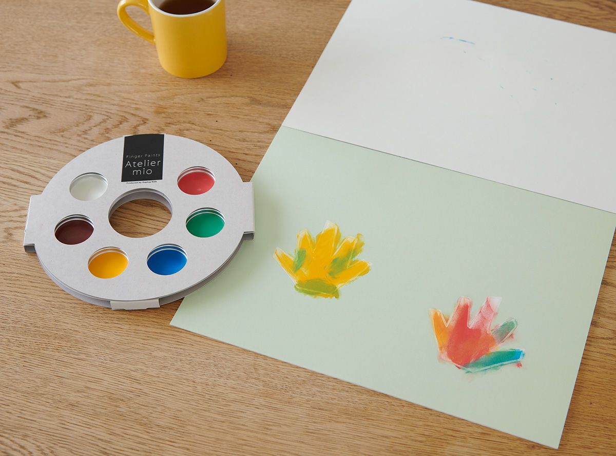 フィンガーペイントのお絵かき帳とゆび絵の具セット アトリエ ミオ