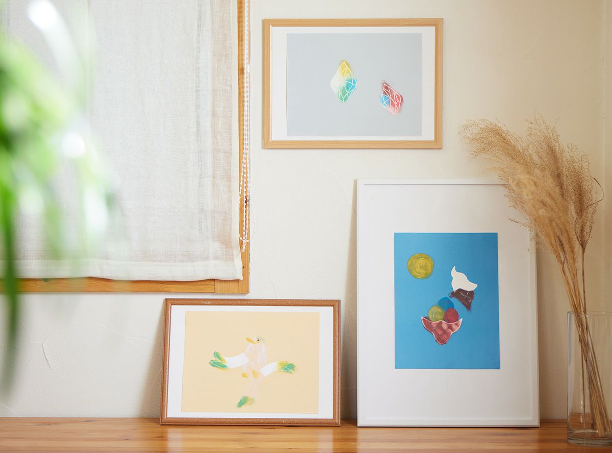 フィンガーペイントのお絵かき帳とゆび絵の具セット アトリエ ミオ