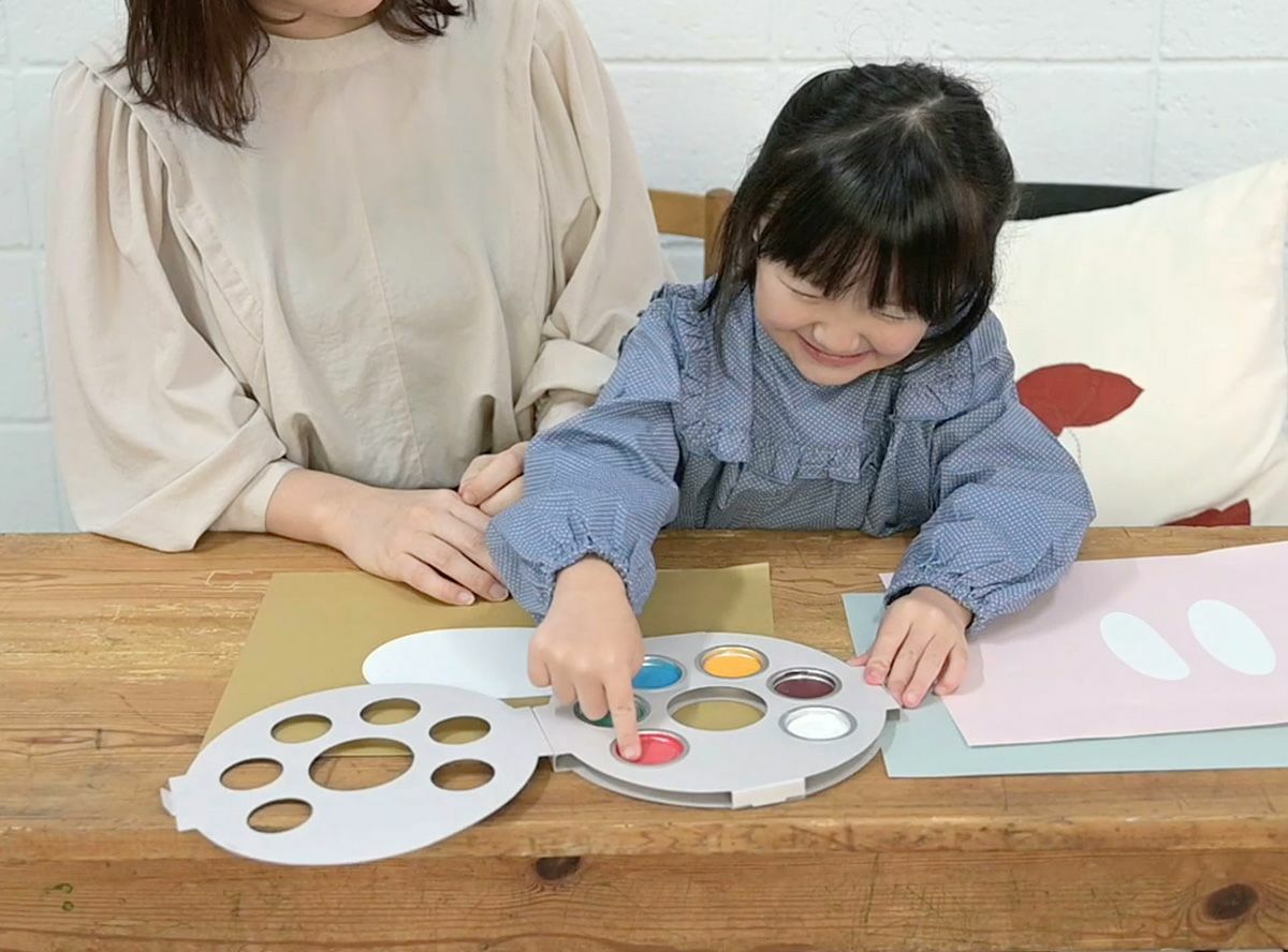 フィンガーペイントのお絵かき帳とゆび絵の具セット アトリエ ミオ