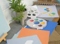 フィンガーペイントのお絵かき帳とゆび絵の具セット アトリエ ミオ