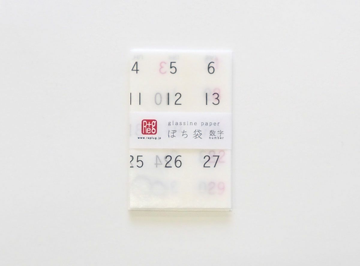 グラシンペーパーぽち袋 数字【長方形】