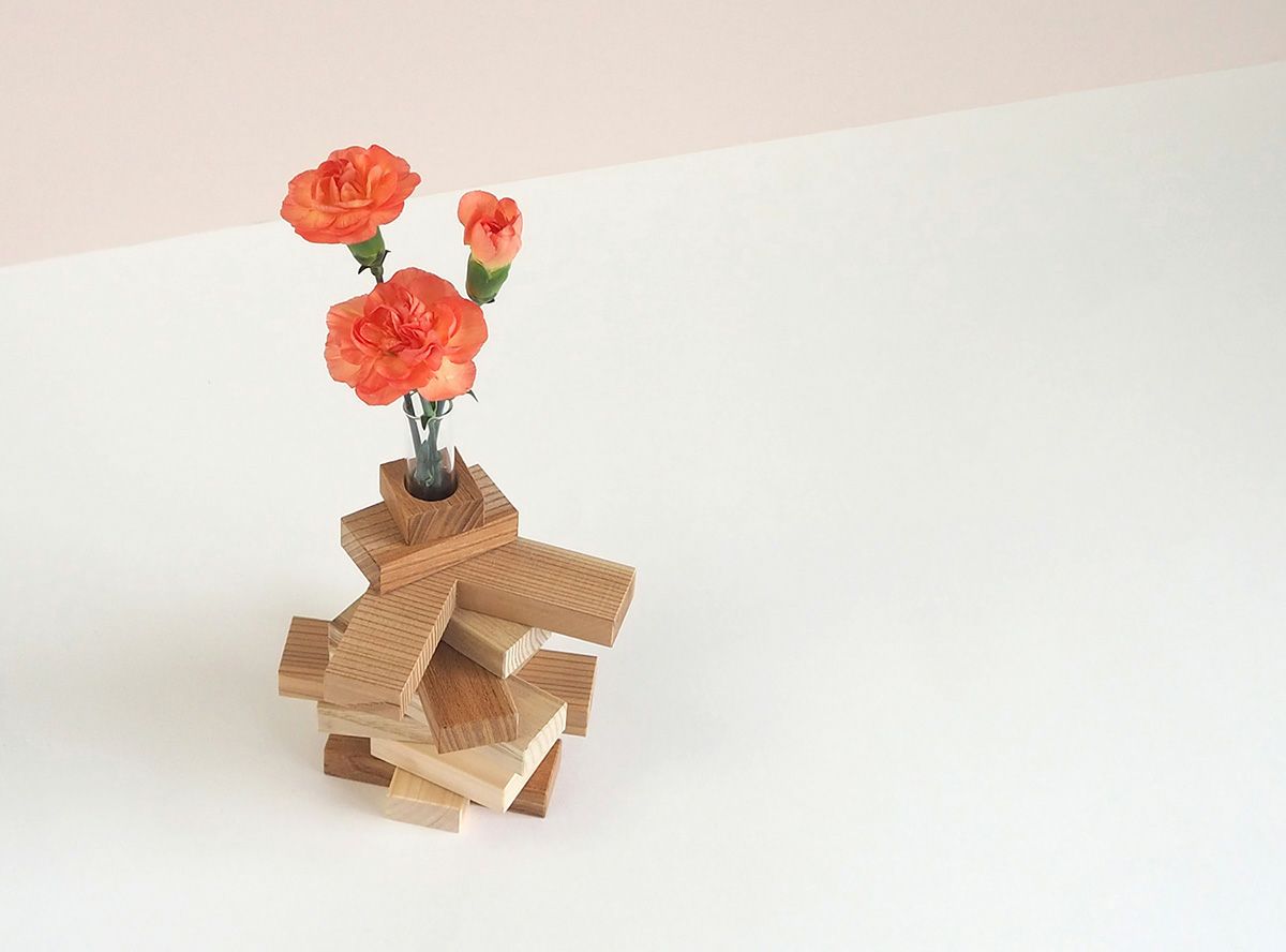  【母の日ギフト】箱入り組み立て花器　yadori花―再生―（風呂敷付き）