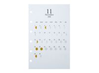 システム手帳リフィル 月の満ち欠けカレンダー ミチル x GRAPHILO