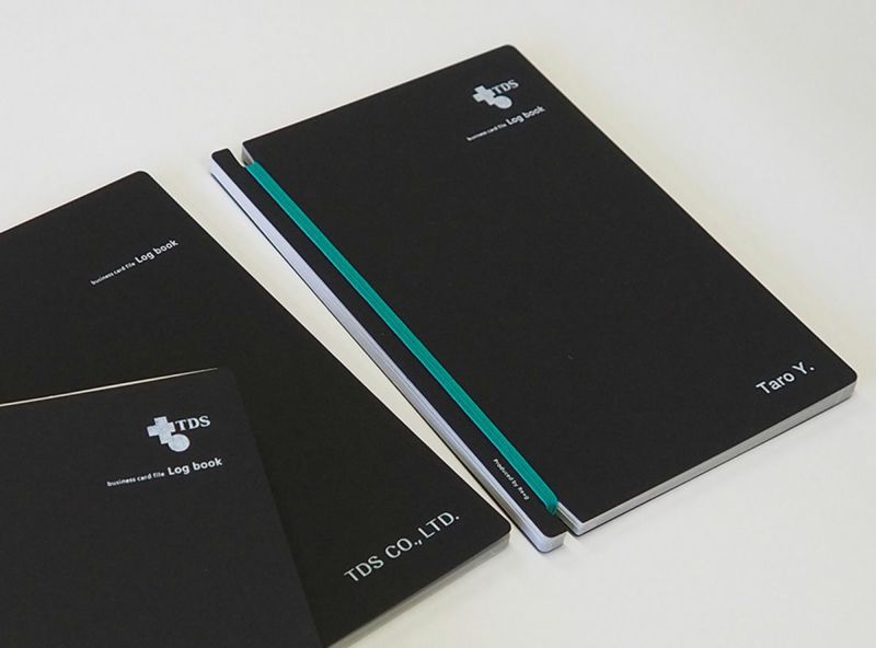 【ロゴ＋個人名やイニシャル】名入れ 名刺ファイル Log book（10〜20冊）